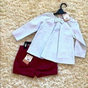 NWT Neck and Neck matching top with shorts